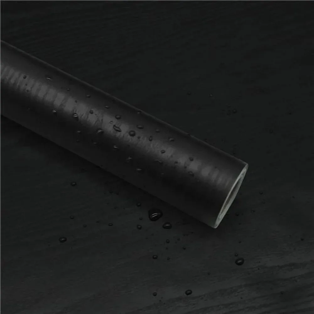 Black Grain Wood Textured Wallpaper Vinyl Film Self Adhesive Wall Paper16